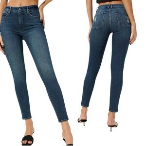 Good American Skinny Crop Jeans Sz 2/26 - Dark Blue Denim